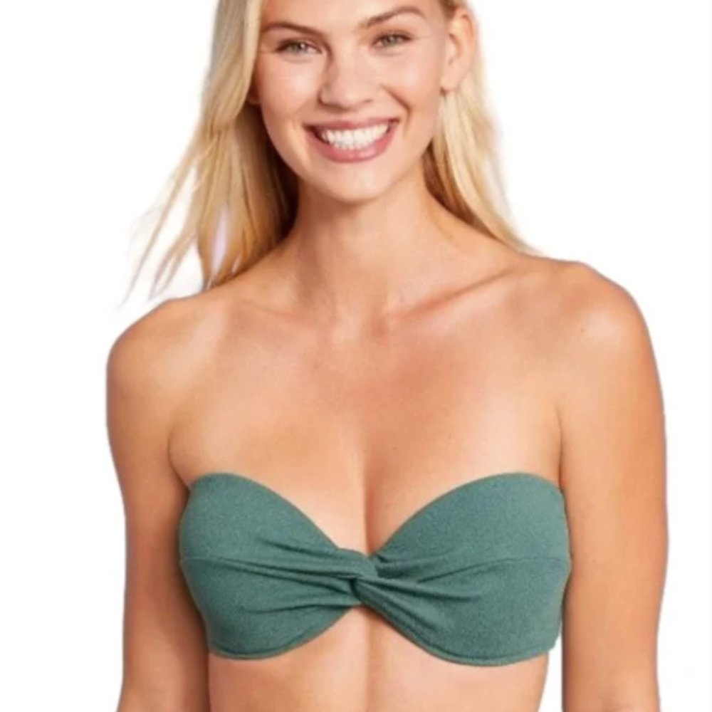 NEW Shade & Shore Green Convertible Bikini Top